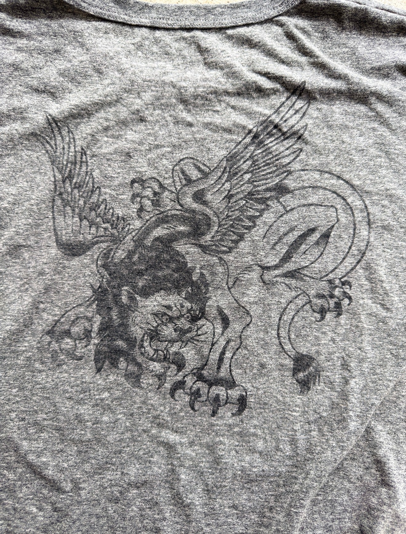 Winged Lion - Heather Grey